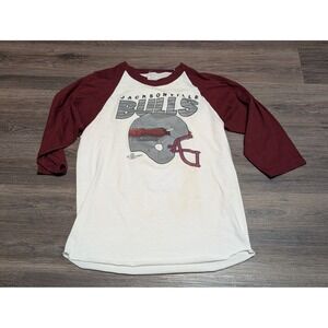VTG 1983 Jacksonville Bulls USFL Raglan Shirt Sportswear Medium Made in USA READ